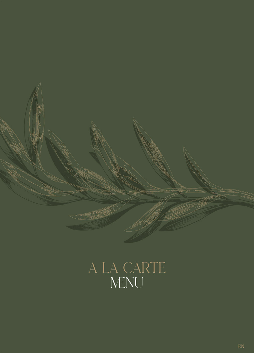 Elia A La Carte Menu Cover