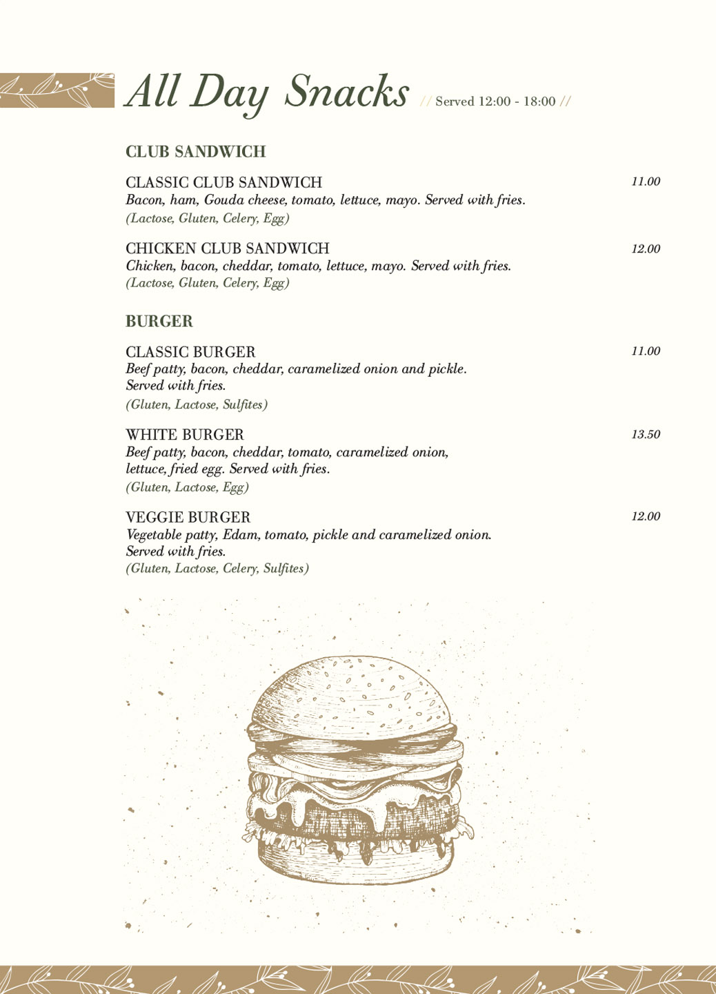 Elia A La Carte Menu - Snacks